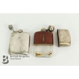 Two Silver Hip Flask