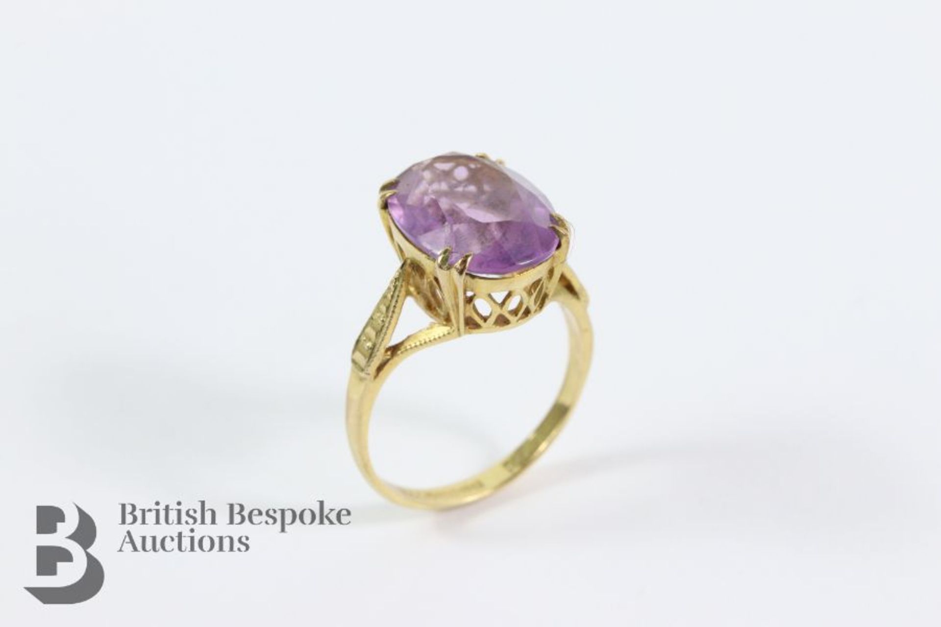 9ct Gold Amethyst Ring - Image 3 of 3