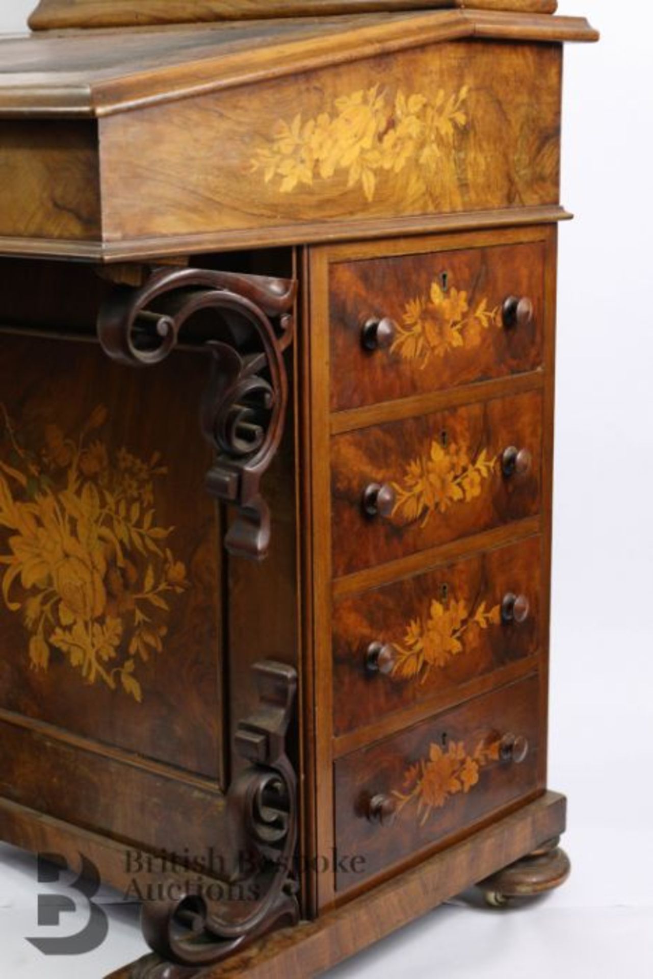 Marquetry Davenport - Image 4 of 12