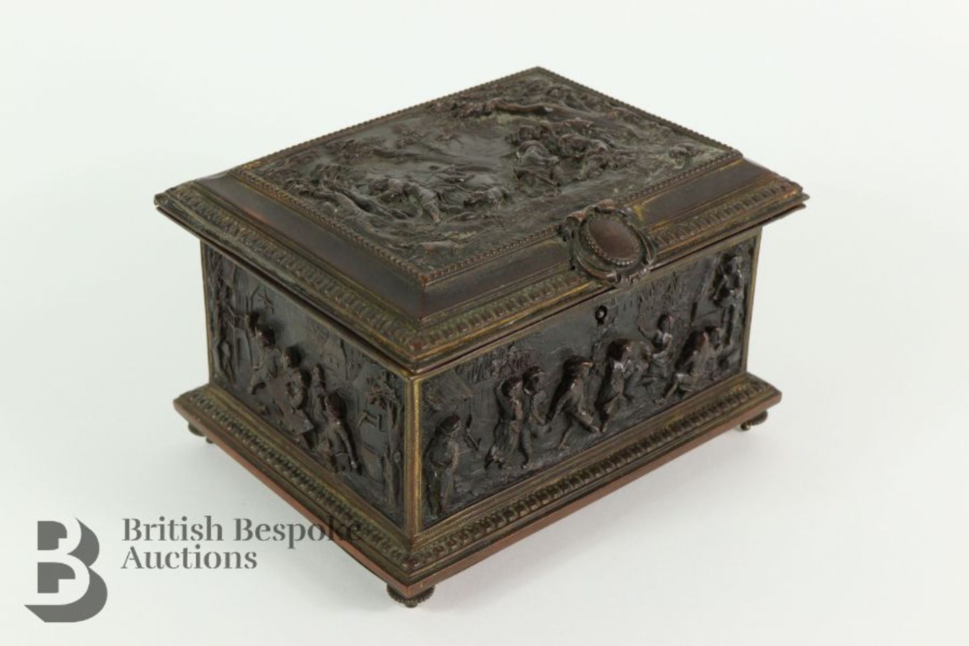 French Bronze Jewellery Casket - Image 6 of 6