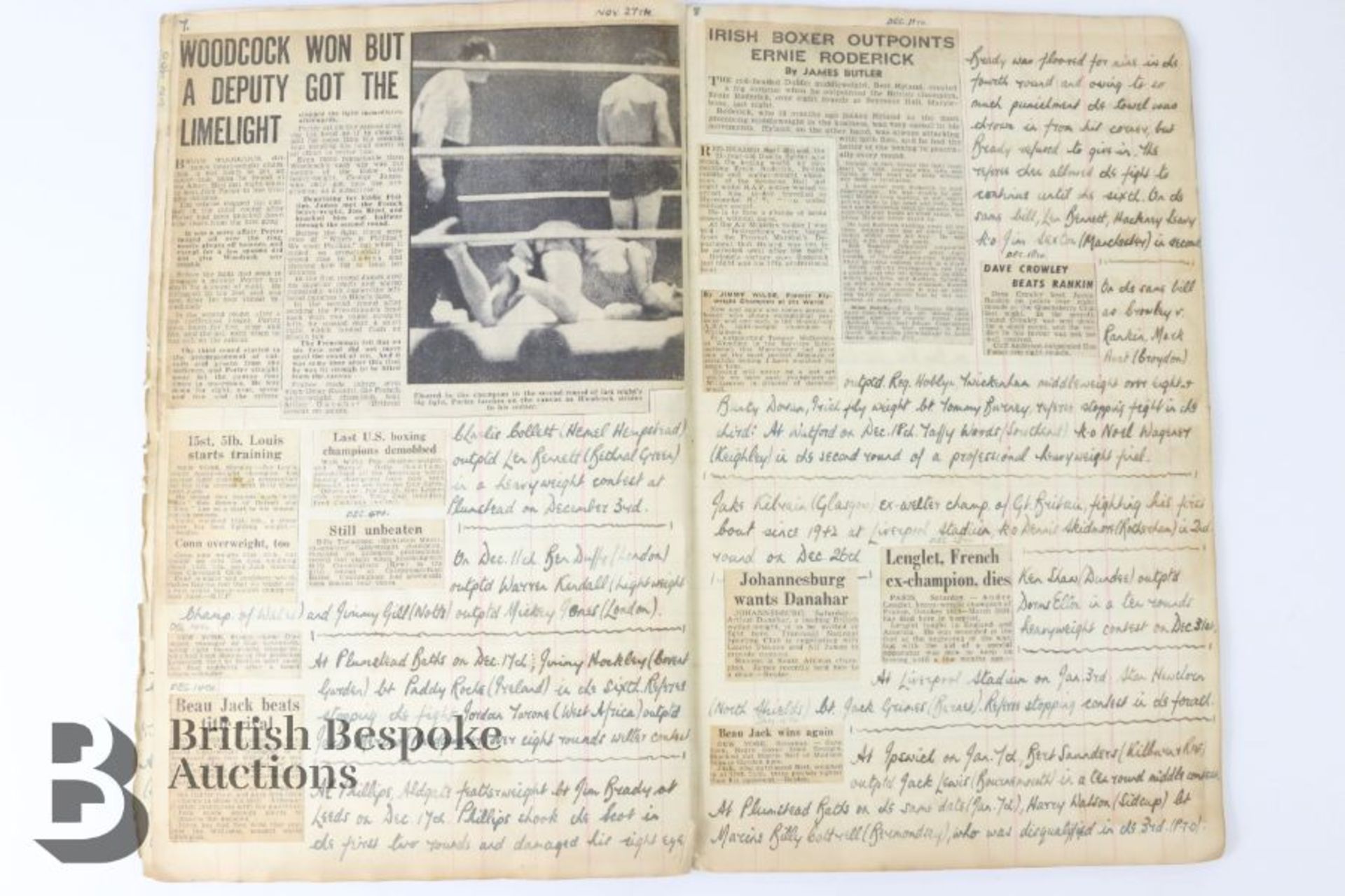 War Time Boxing Scrapbooks - Image 11 of 22