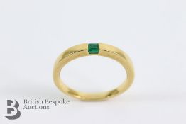 18ct Yellow Gold and Emerald Ring