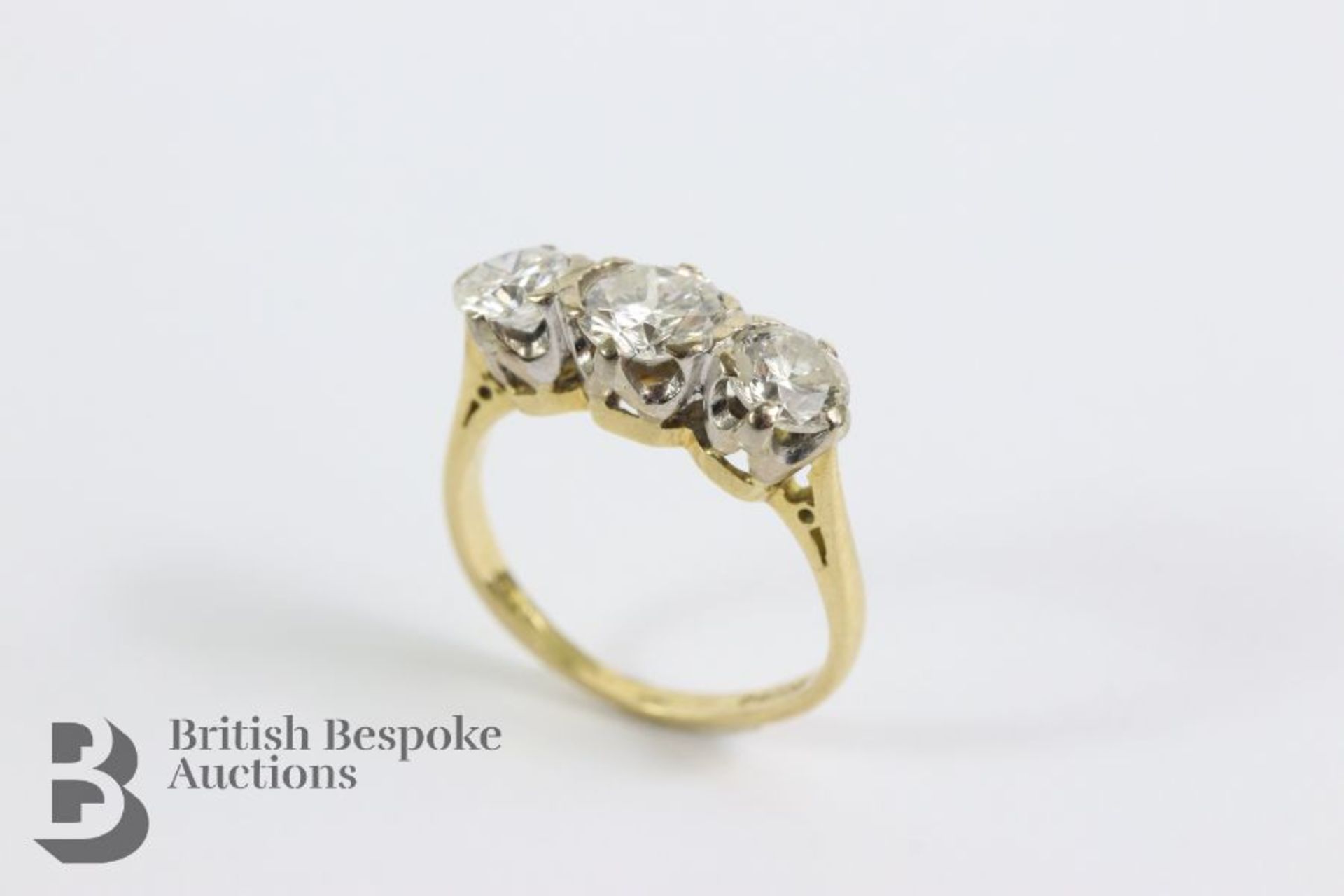 18ct Yellow Gold Three Stone Diamond Ring