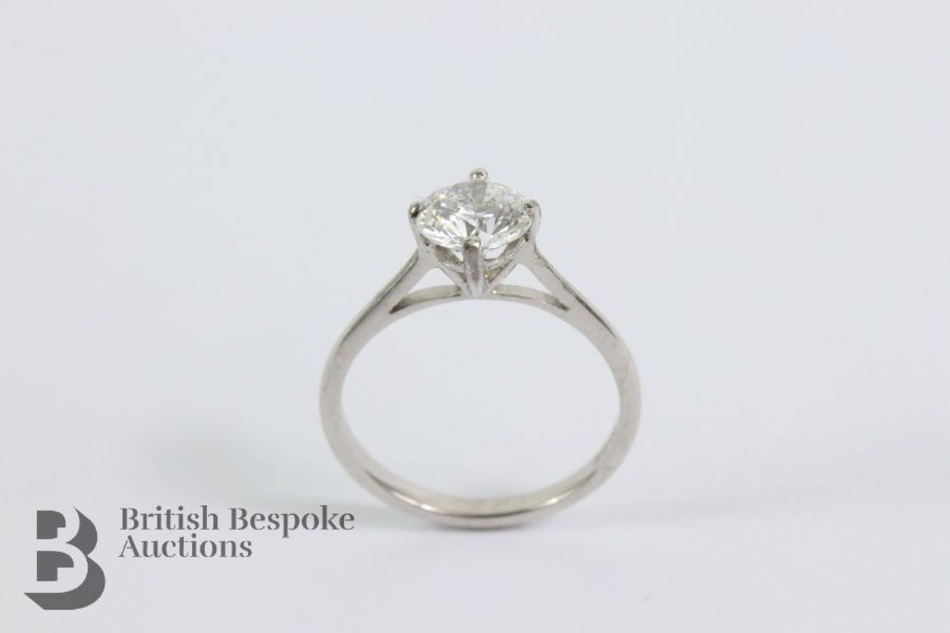 Platinum Solitaire Diamond Ring - Image 2 of 3