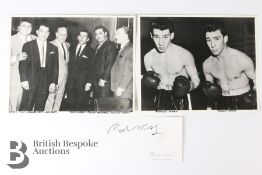 Two Black and White Photographs of the Kray Brothers With Signature