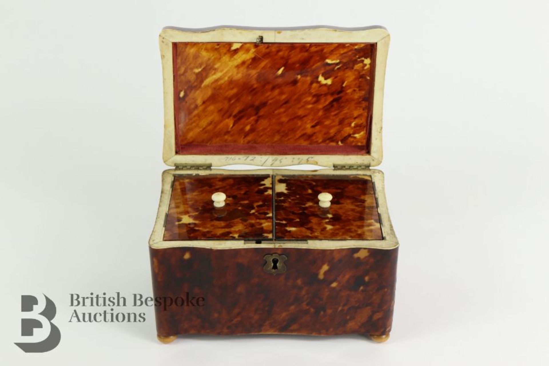 19th Century Tortoise Shell Tea Caddy - Image 4 of 6