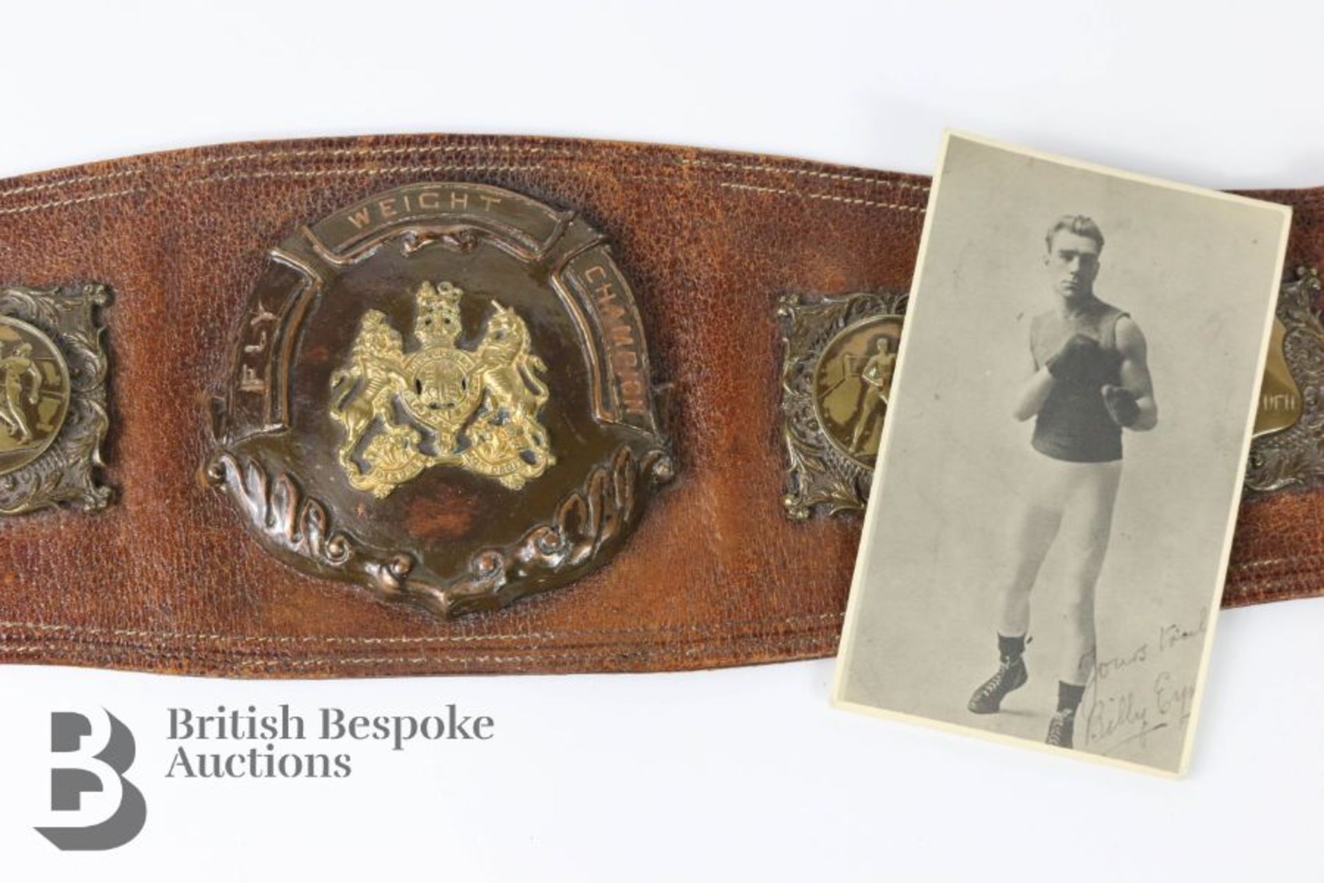 Welsh Flyweight Billy Eynon (1914-1927) Champion Boxing Belt - Image 20 of 21