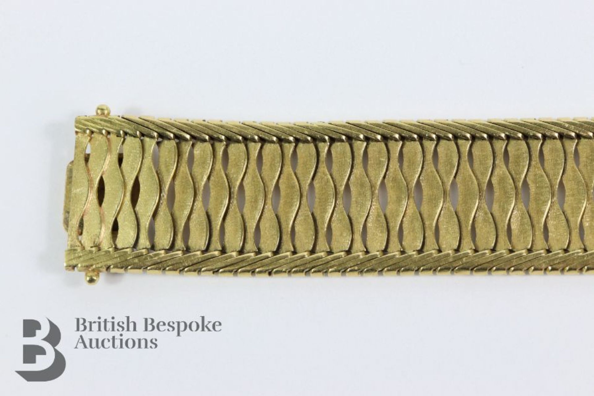 18ct Yellow Gold Articulated Mesh Link Bracelet - Image 3 of 5