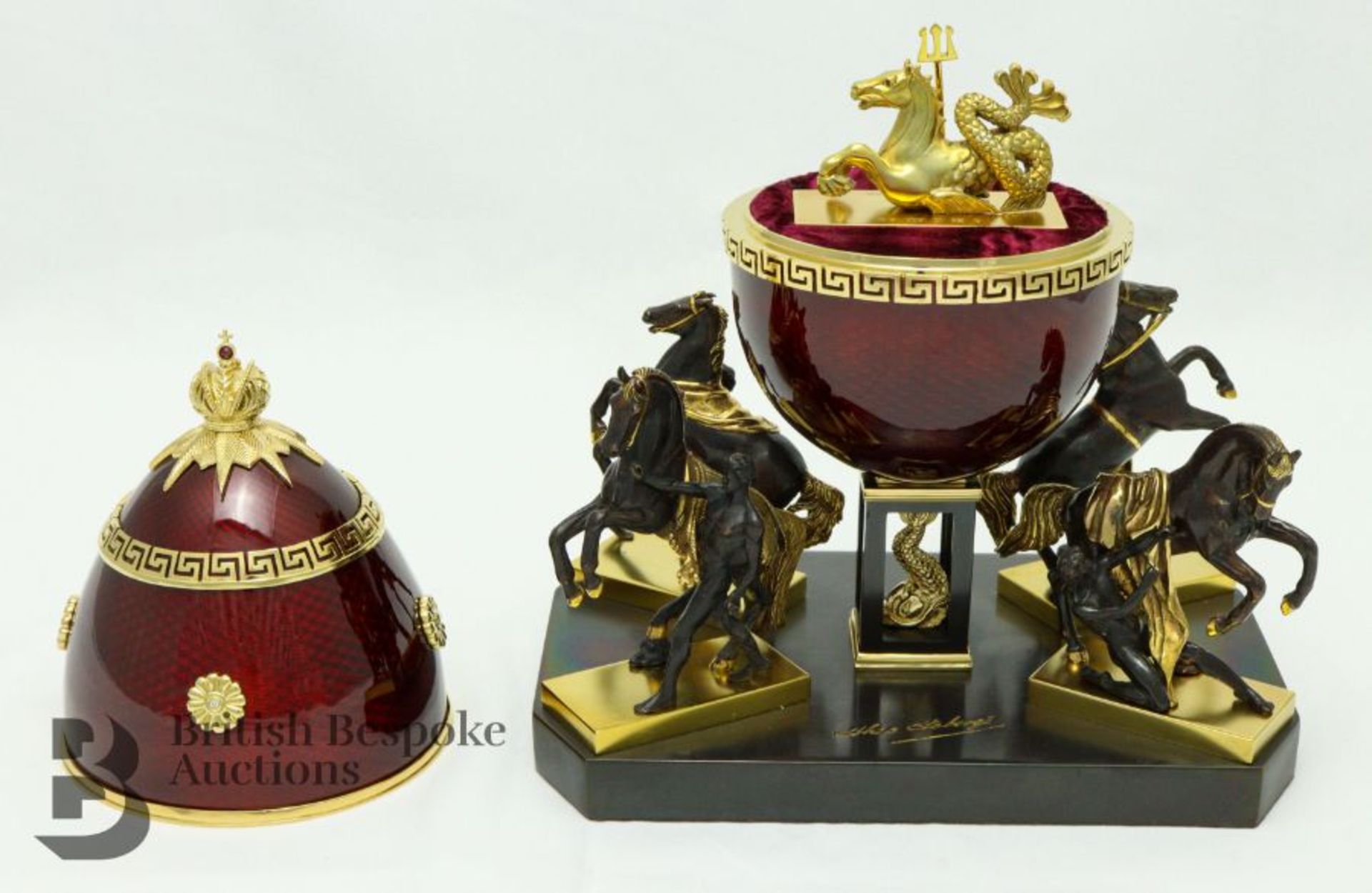 Theo Faberge Anichkov Egg - St Petersburg Collection - Image 8 of 37