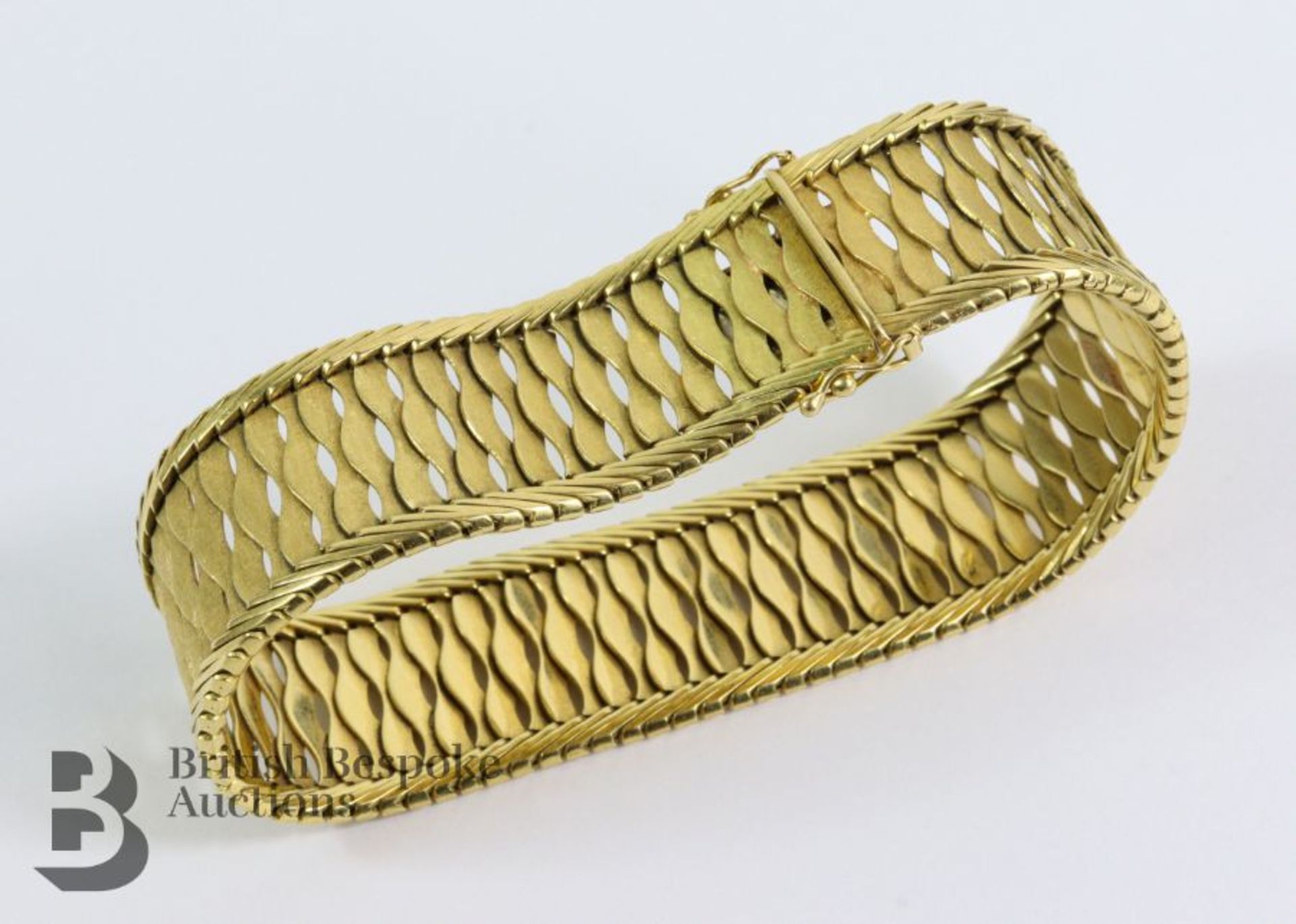 18ct Yellow Gold Articulated Mesh Link Bracelet - Image 5 of 5