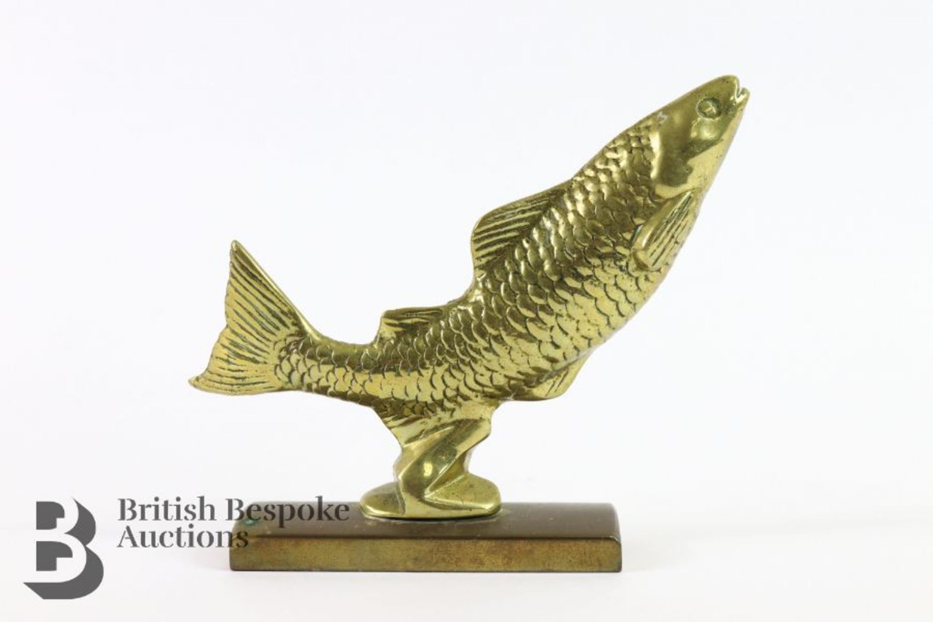 Brass 'Leaping Salmon' Motor Car Mascot - Image 2 of 3