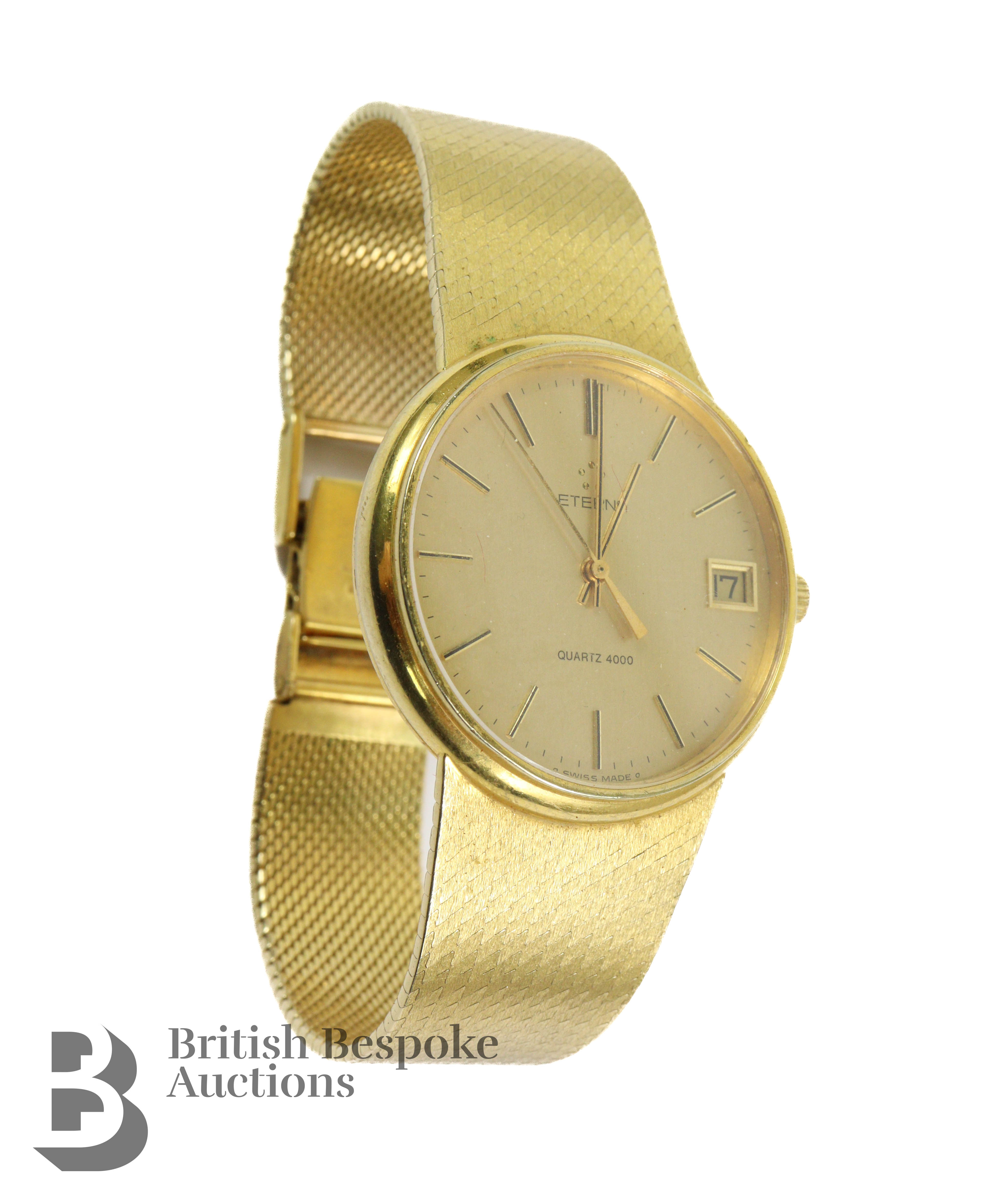 Gentleman's 9ct Gold Eterna Quartz 4000