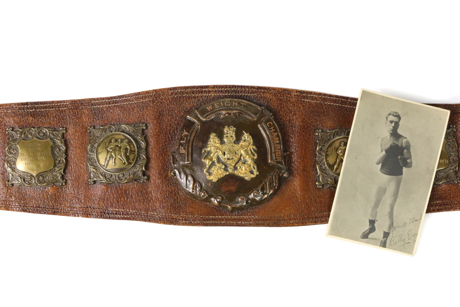 Welsh Flyweight Billy Eynon (1914-1927) Champion Boxing Belt - Image 21 of 21