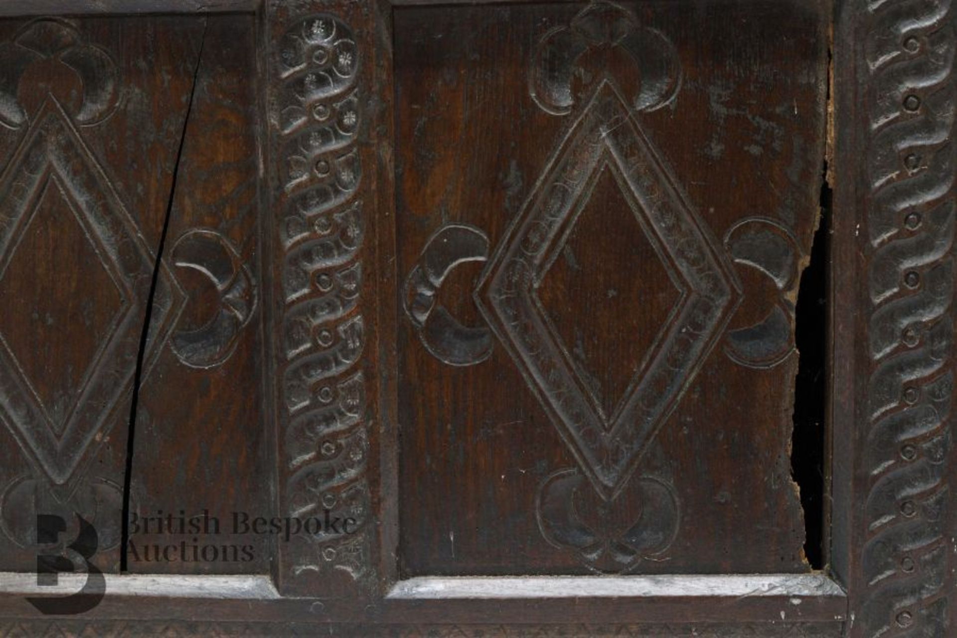 17th Century Oak Coffer - Image 2 of 6