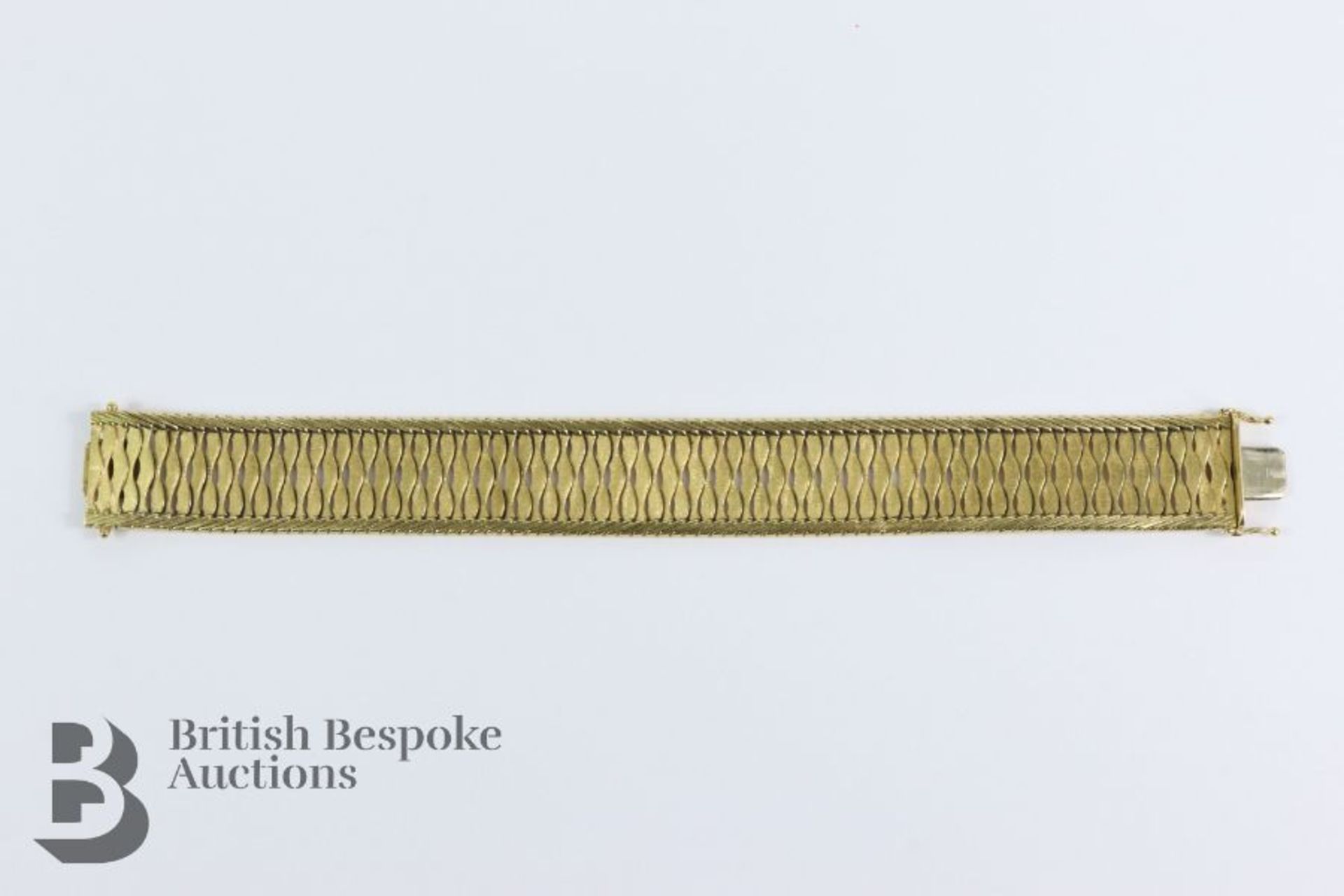 18ct Yellow Gold Articulated Mesh Link Bracelet