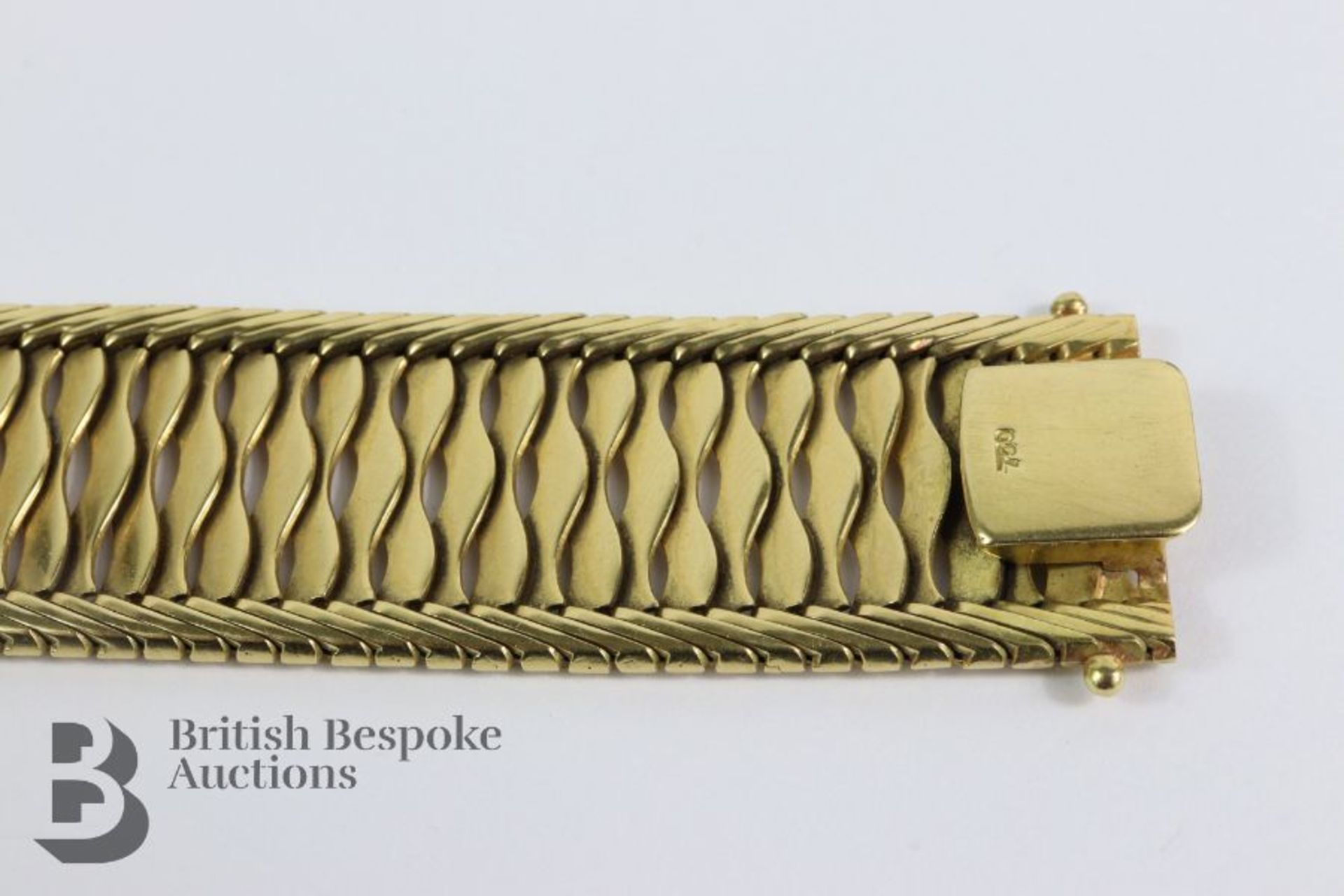 18ct Yellow Gold Articulated Mesh Link Bracelet - Image 4 of 5