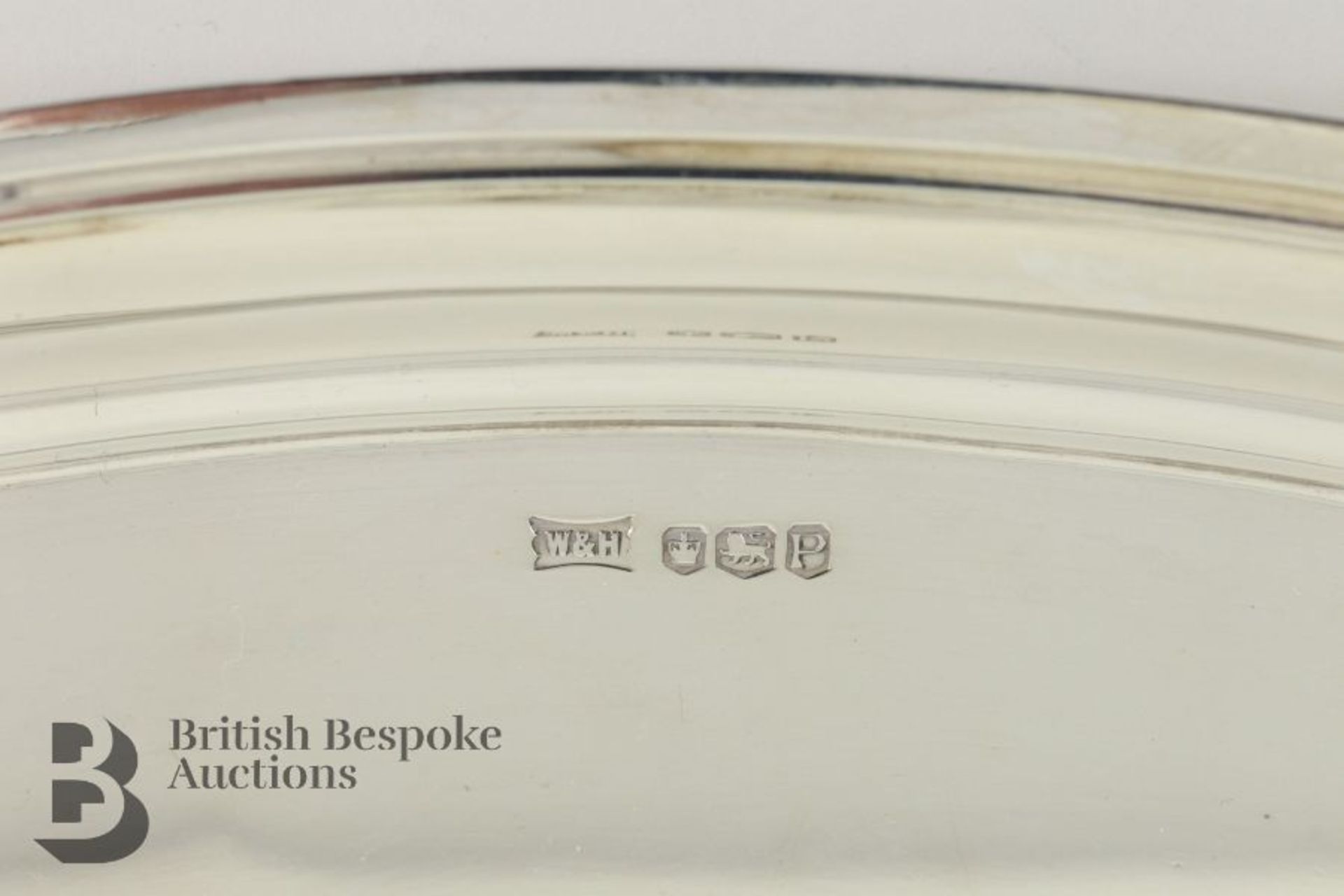 Large Elizabeth II Oval Silver Tray - Image 5 of 7