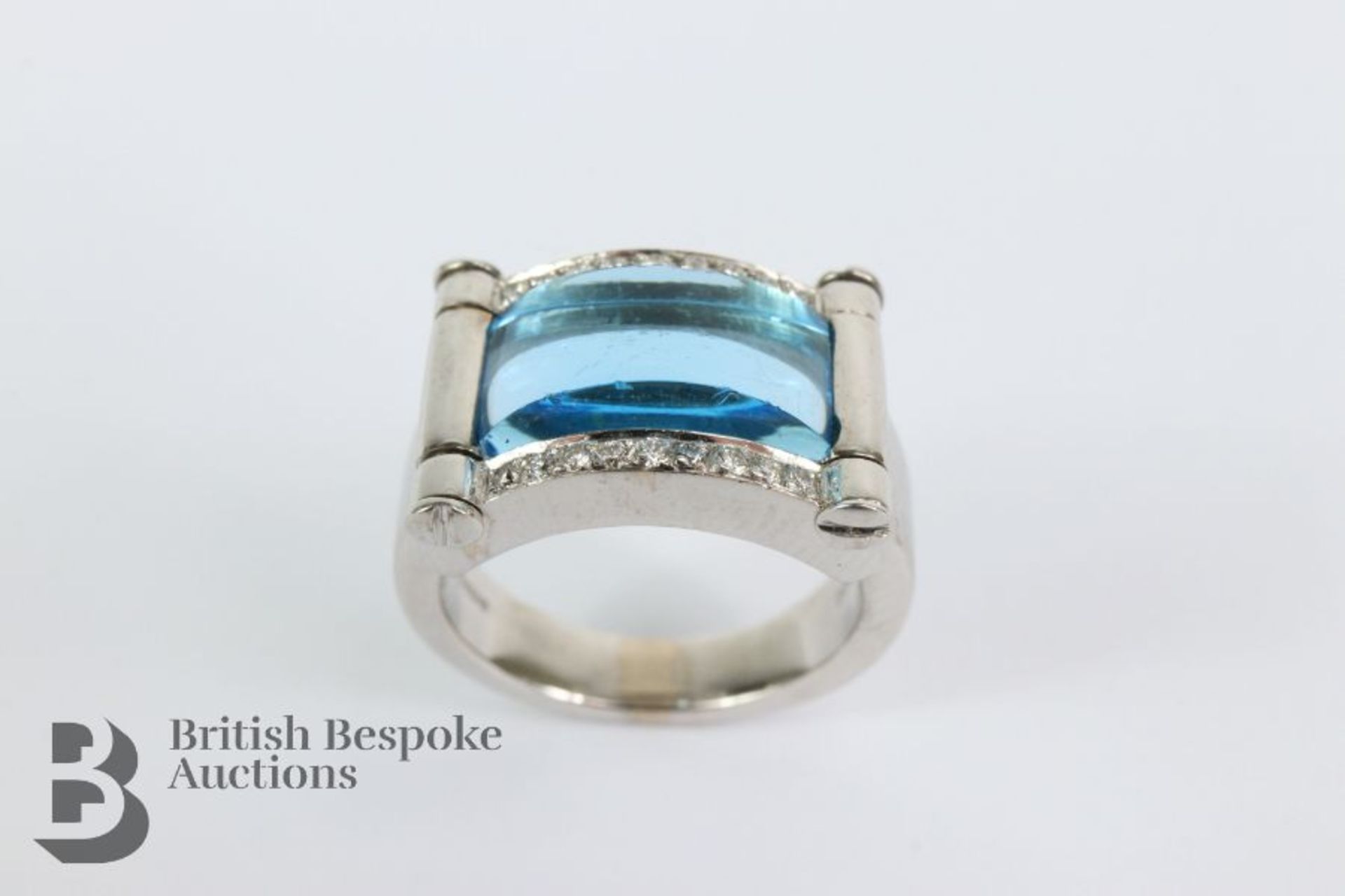 Aquamarine and Diamond Ring - Image 3 of 5