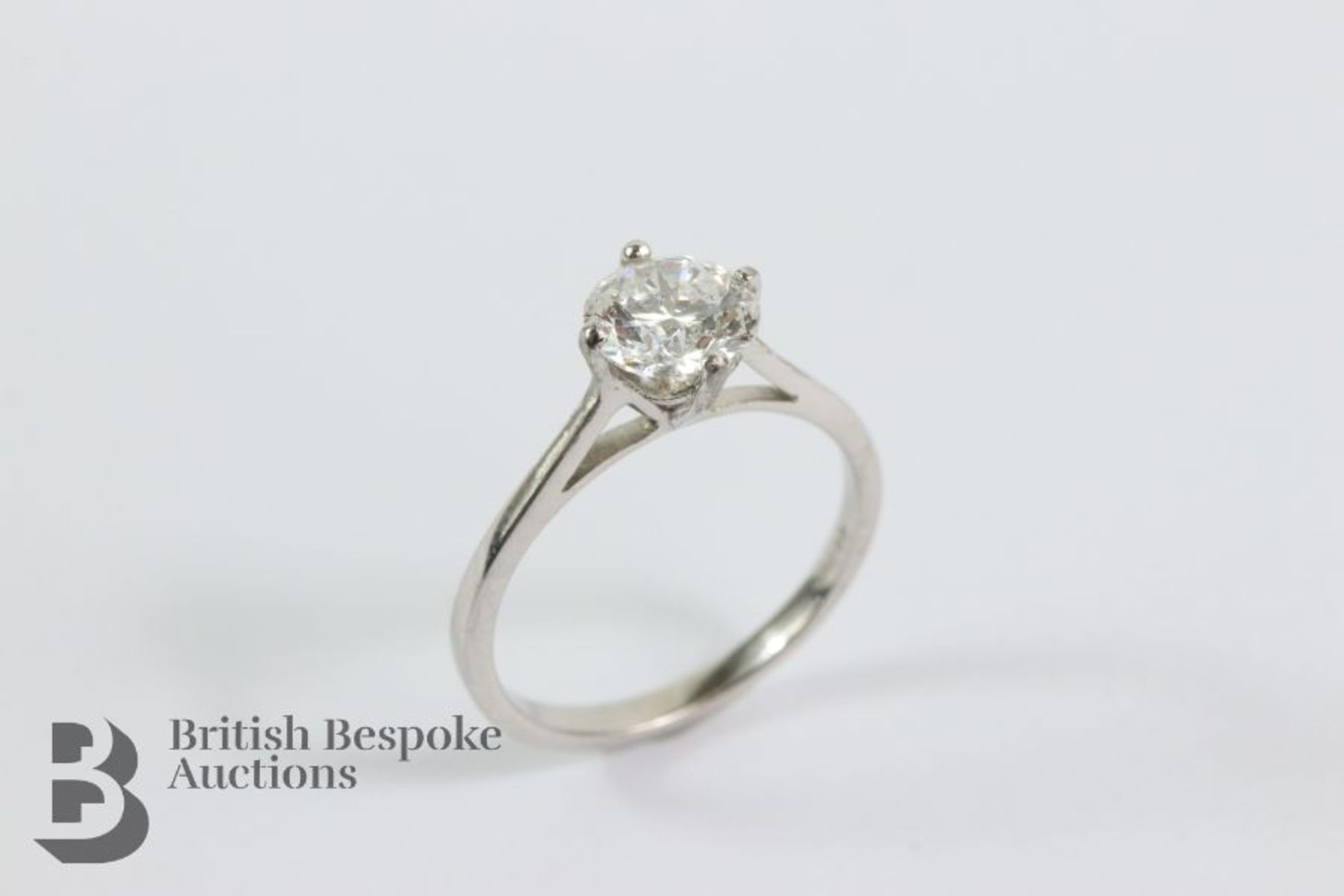 Platinum Solitaire Diamond Ring - Image 3 of 3