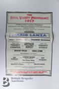 Theatre Memorabilia - The Royal Variety Performance Vintage Poster