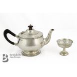 Silver Tea Pot and Bon Bon Dish