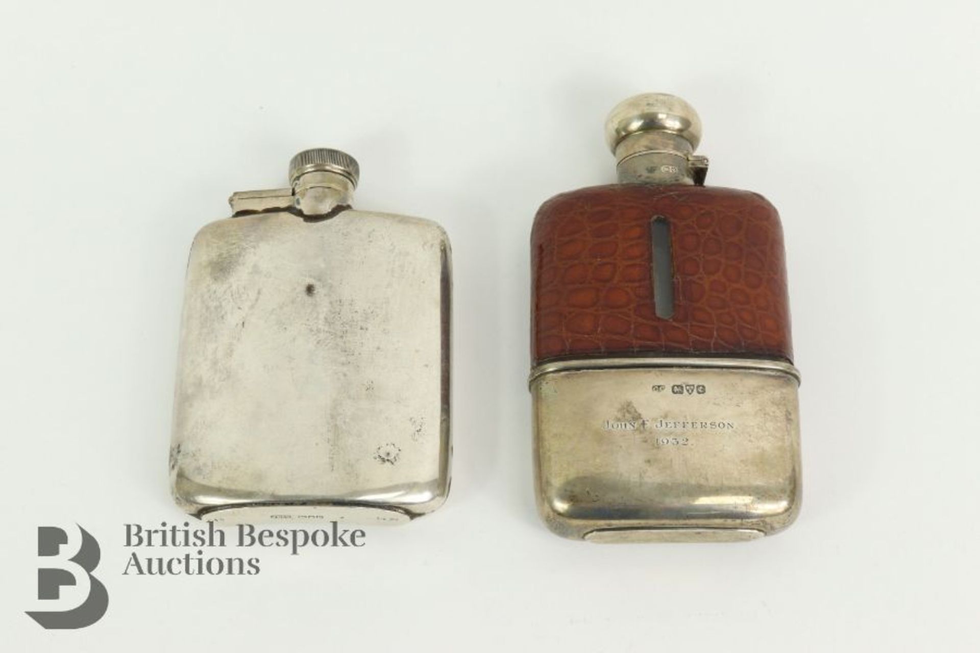 Two Silver Hip Flask - Image 4 of 4