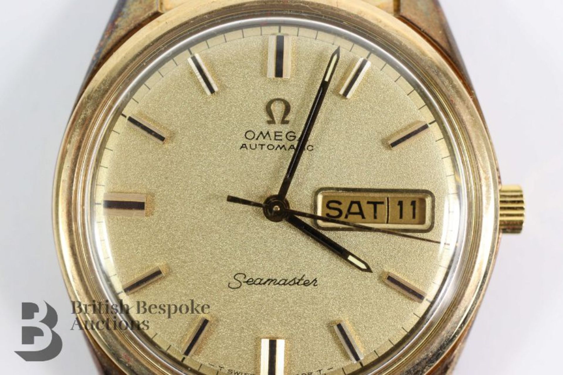 Gentleman's 9ct Gold Omega Seamaster Day Date Wrist Watch - Image 4 of 11