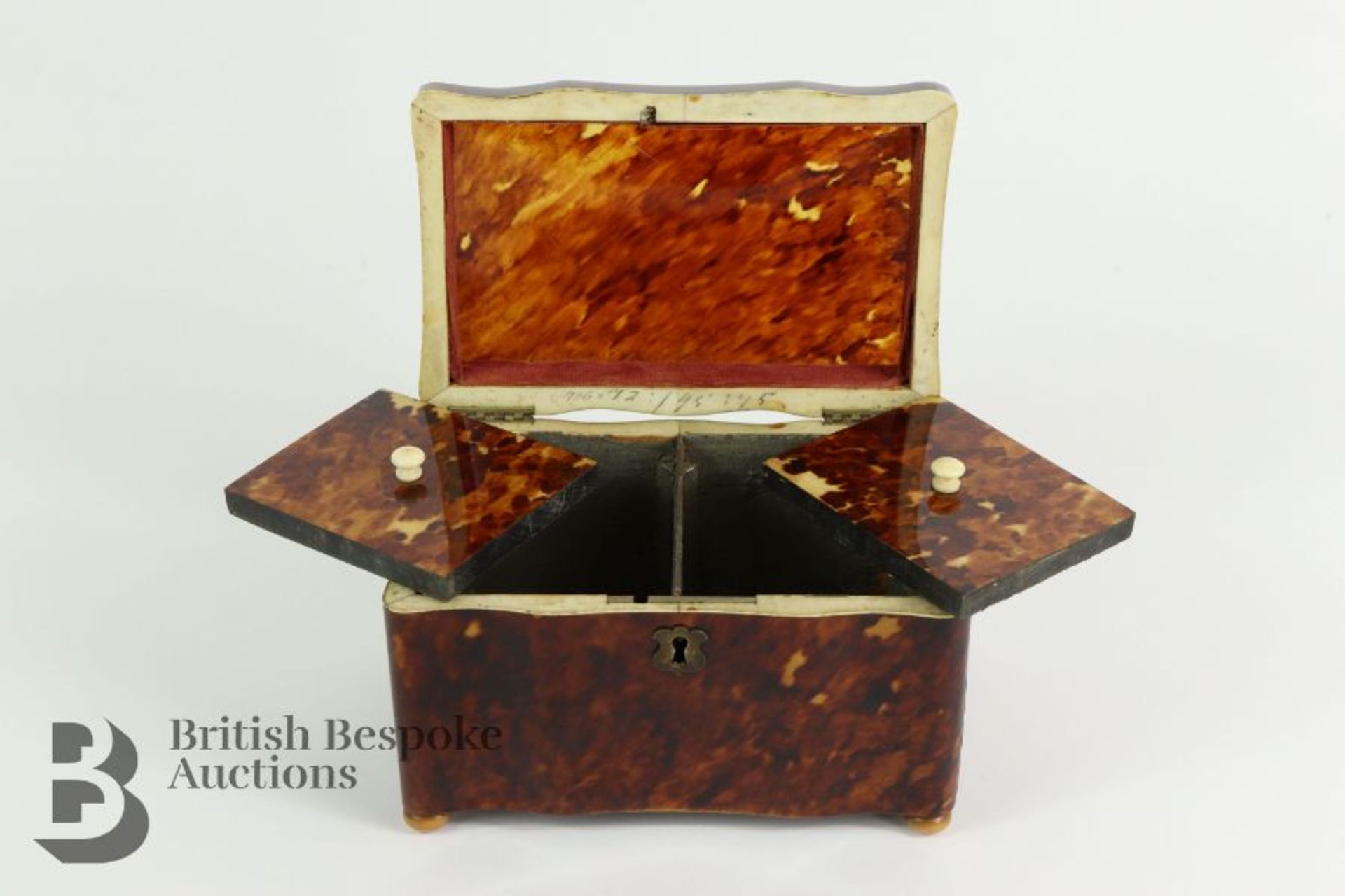 19th Century Tortoise Shell Tea Caddy - Image 5 of 6