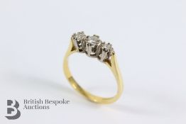 18ct Yellow Gold Three-Stone Diamond Ring