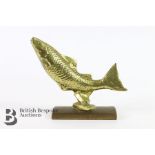 Brass 'Leaping Salmon' Motor Car Mascot