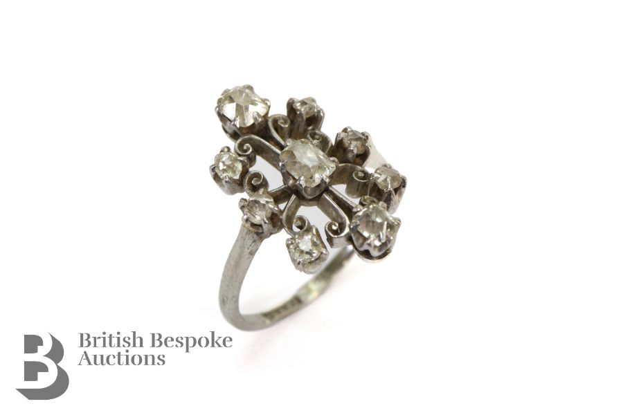 Antique Platinum and Diamond Ring