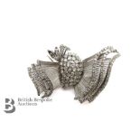 18ct White Gold Diamond Butterfly Brooch