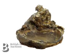 Gustave Frederic Michel (1851-1924) - The Wrestlers Gilt Bronze Sculpture
