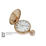 9ct Yellow Gold Full Hunter Self Wind Omega Pocket Watch