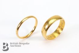 Two Yellow Gold Wedding Rings