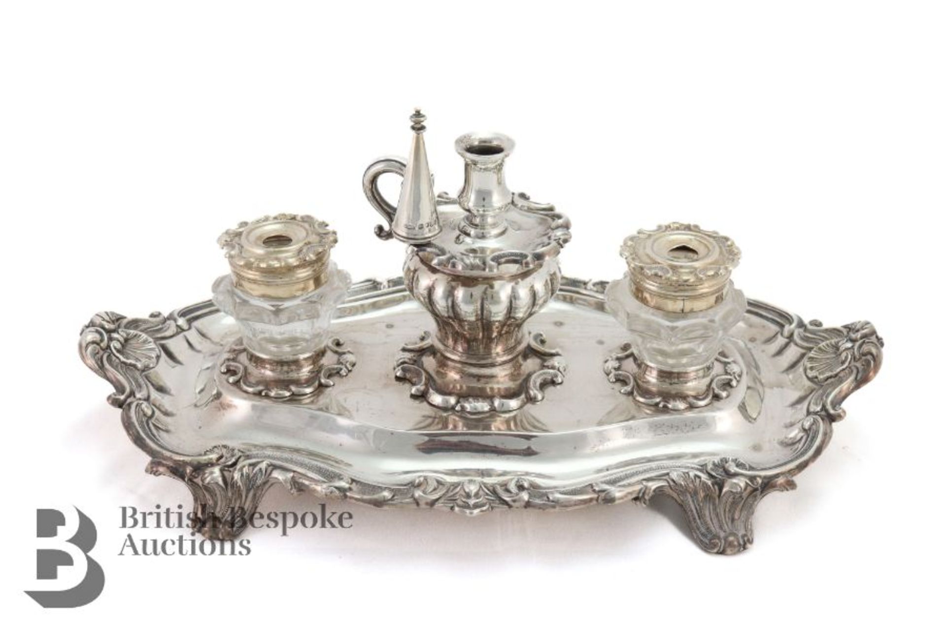 George IV Silver Ink Stand - Image 2 of 8