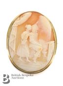 14/15ct Gold Shell Cameo Brooch