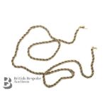 14ct Yellow Gold and Silver Rope Chain