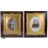 Pair of Victorian Gilt Picture Frames Within Box Frames