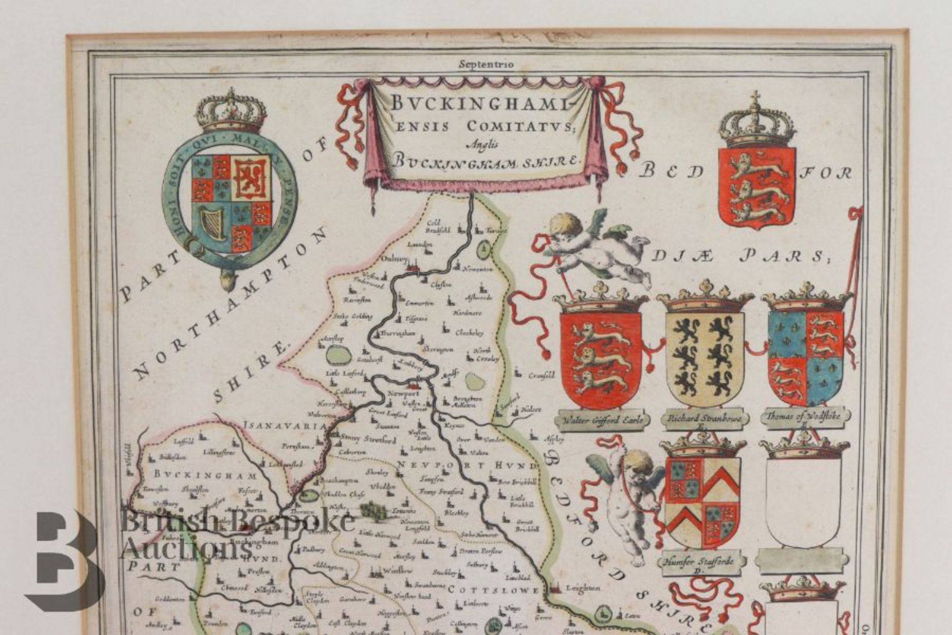 Johannes Blaeu County Map of Buckingham - Bild 2 aus 5