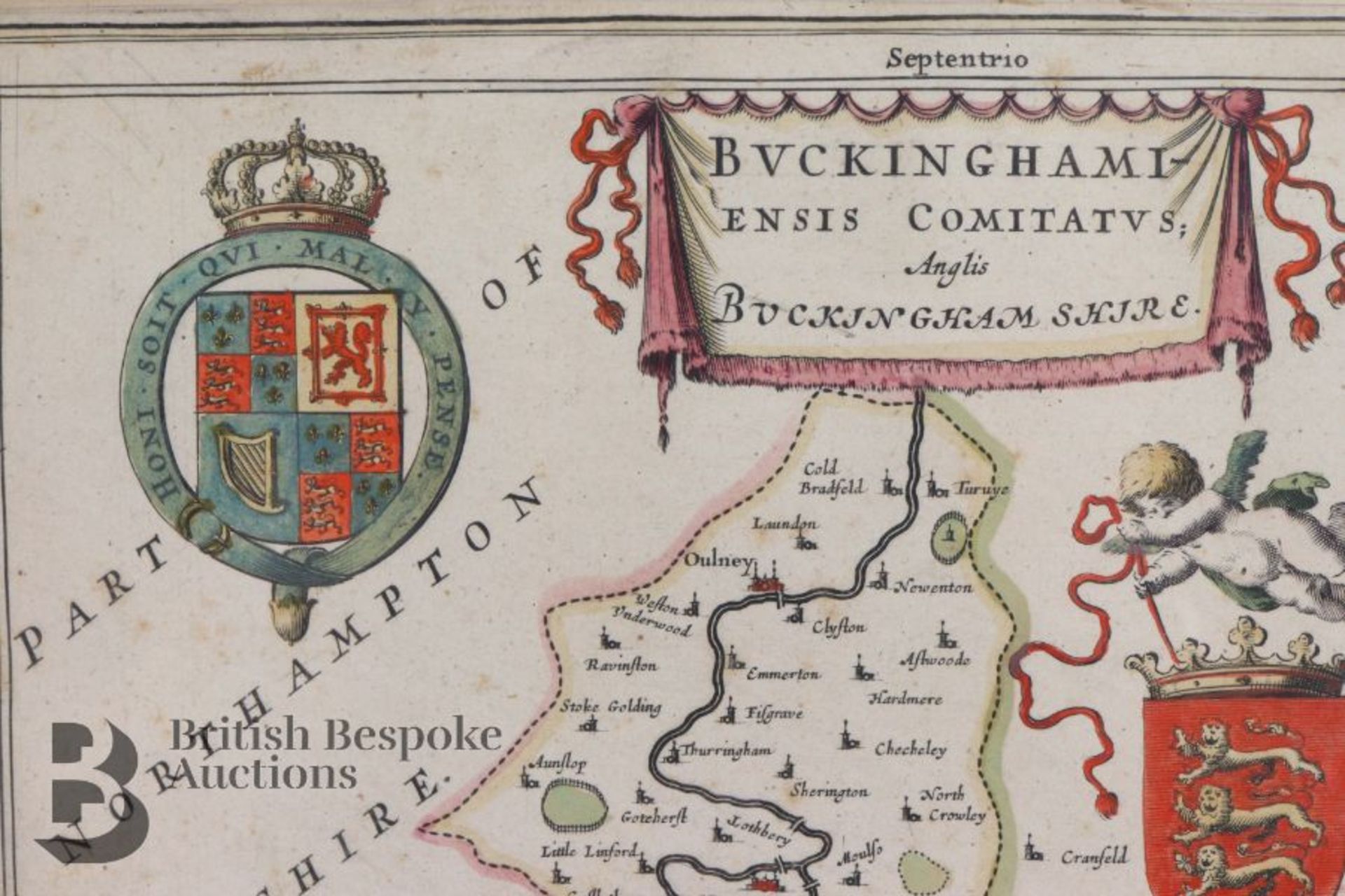 Johannes Blaeu County Map of Buckingham - Bild 5 aus 5