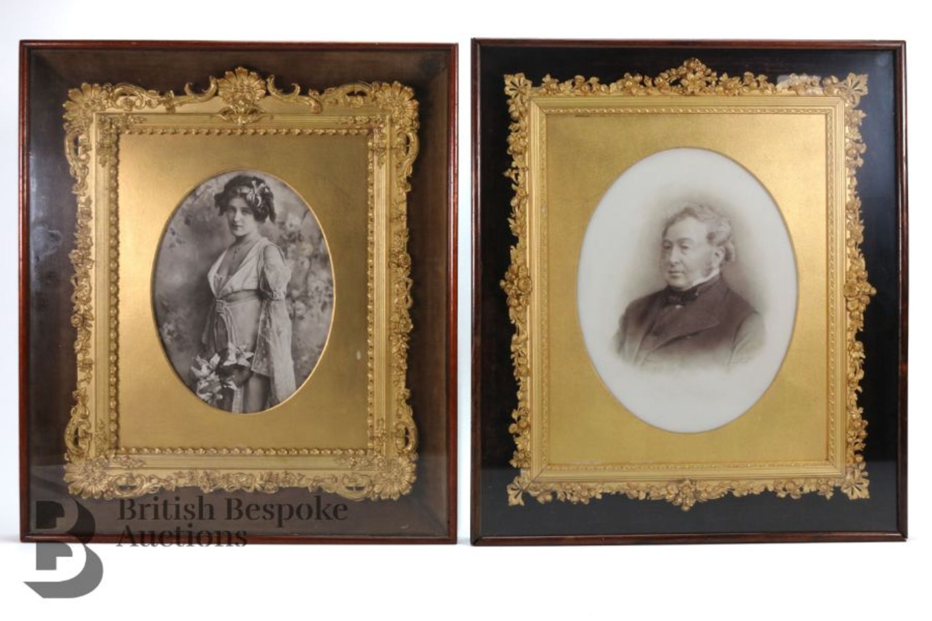Pair of Victorian Gilt Picture Frames Within Box Frames - Bild 2 aus 12