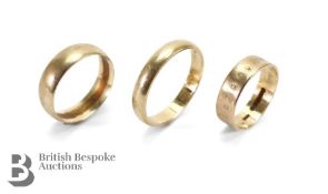 Three 9ct Gold Rings