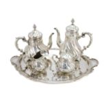 Late 19th Century German Silver Tea Set