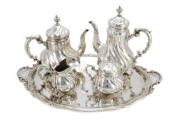 Late 19th Century German Silver Tea Set