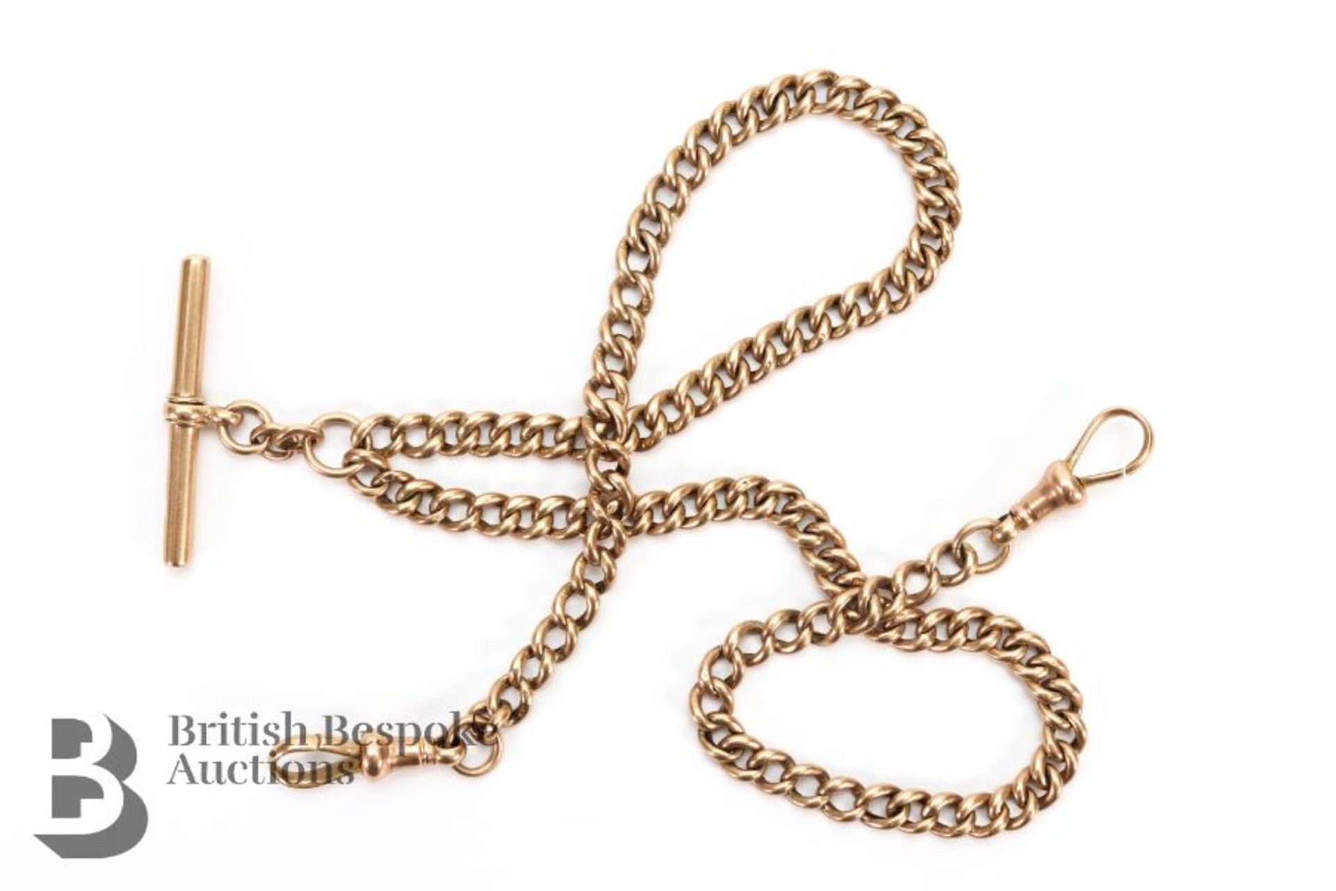 9ct Gold Double Albert Fob Chain