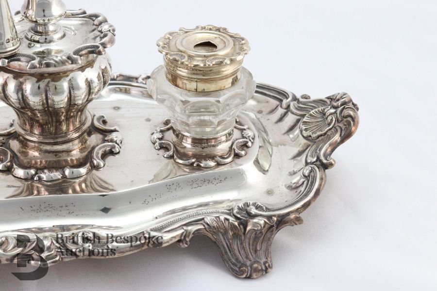 George IV Silver Ink Stand - Image 6 of 8