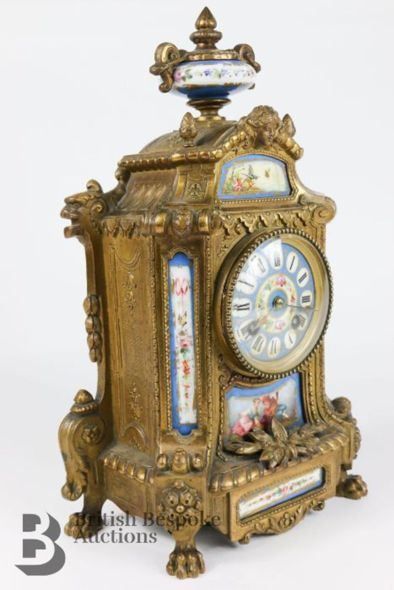 Sevres Style Mantel Clock - Bild 7 aus 12