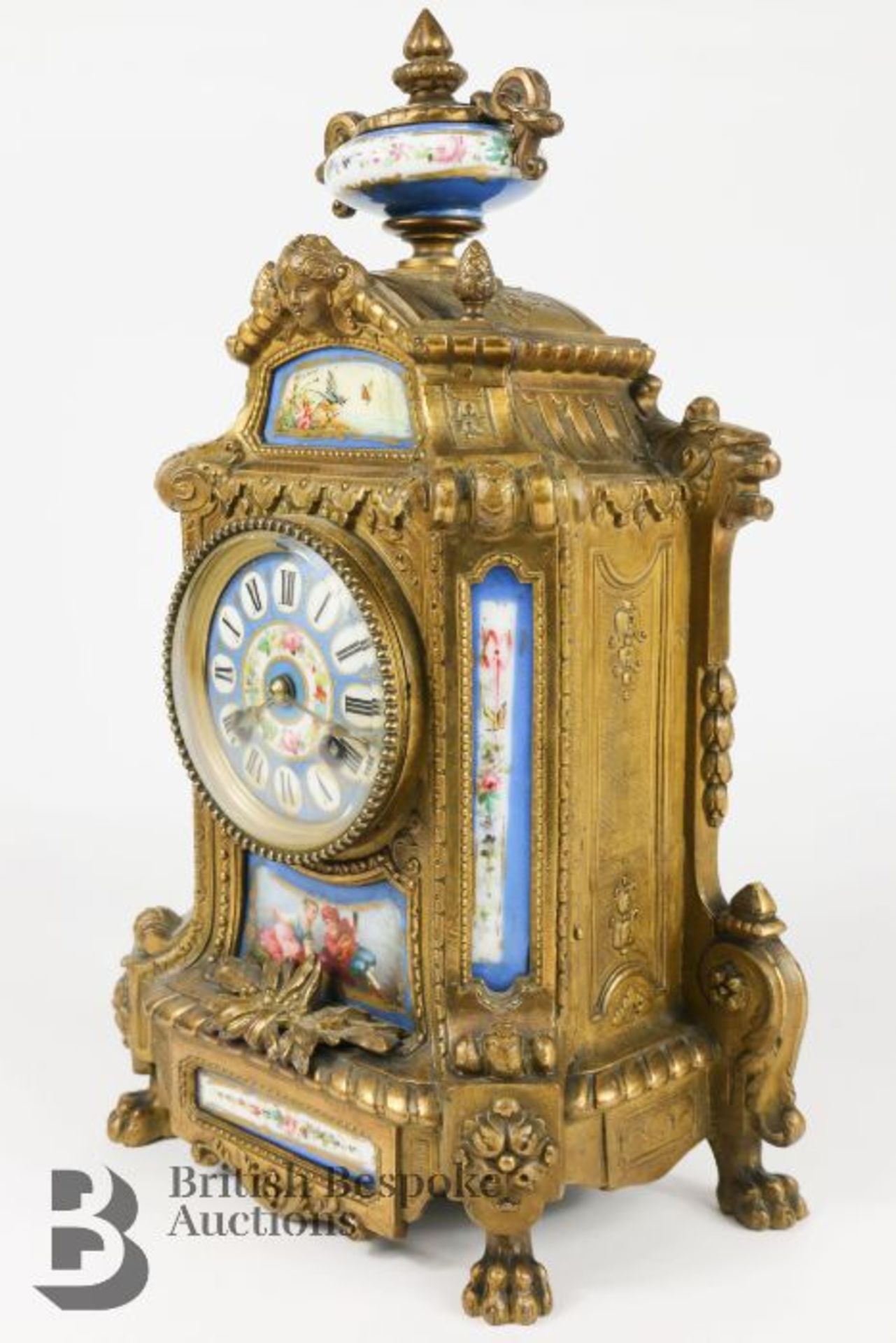 Sevres Style Mantel Clock - Bild 6 aus 12