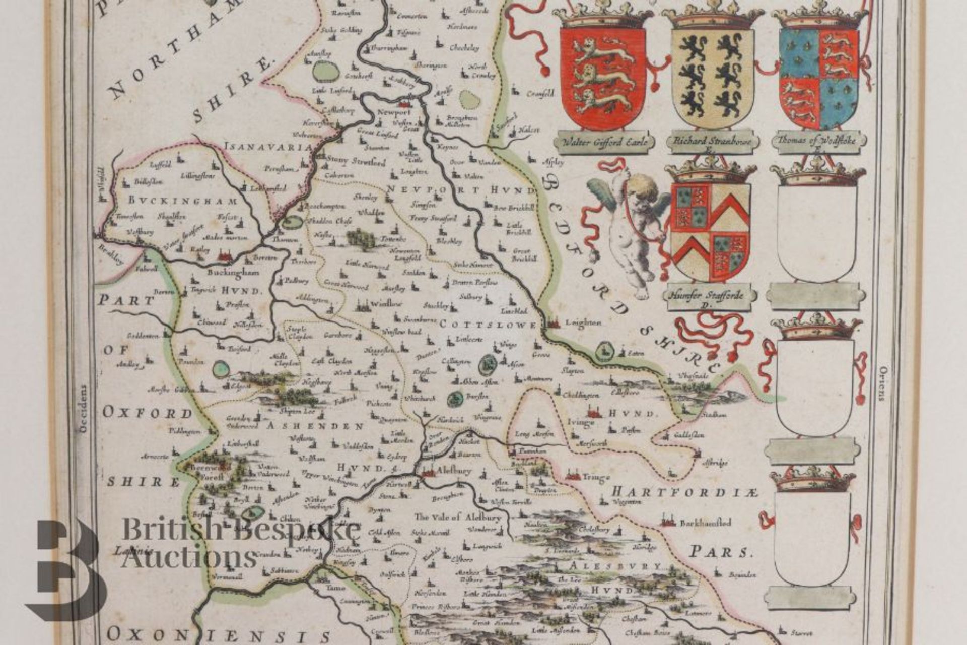 Johannes Blaeu County Map of Buckingham - Bild 3 aus 5